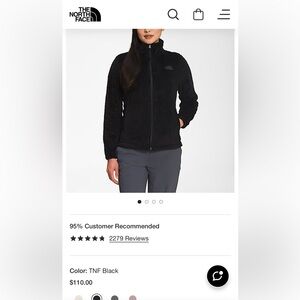 The North Face Women’s Osito Jacket in TNF Black Small EUC